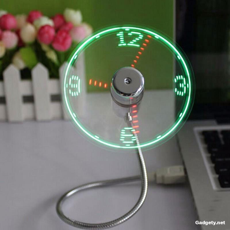 Flexible USB Clock Fan
