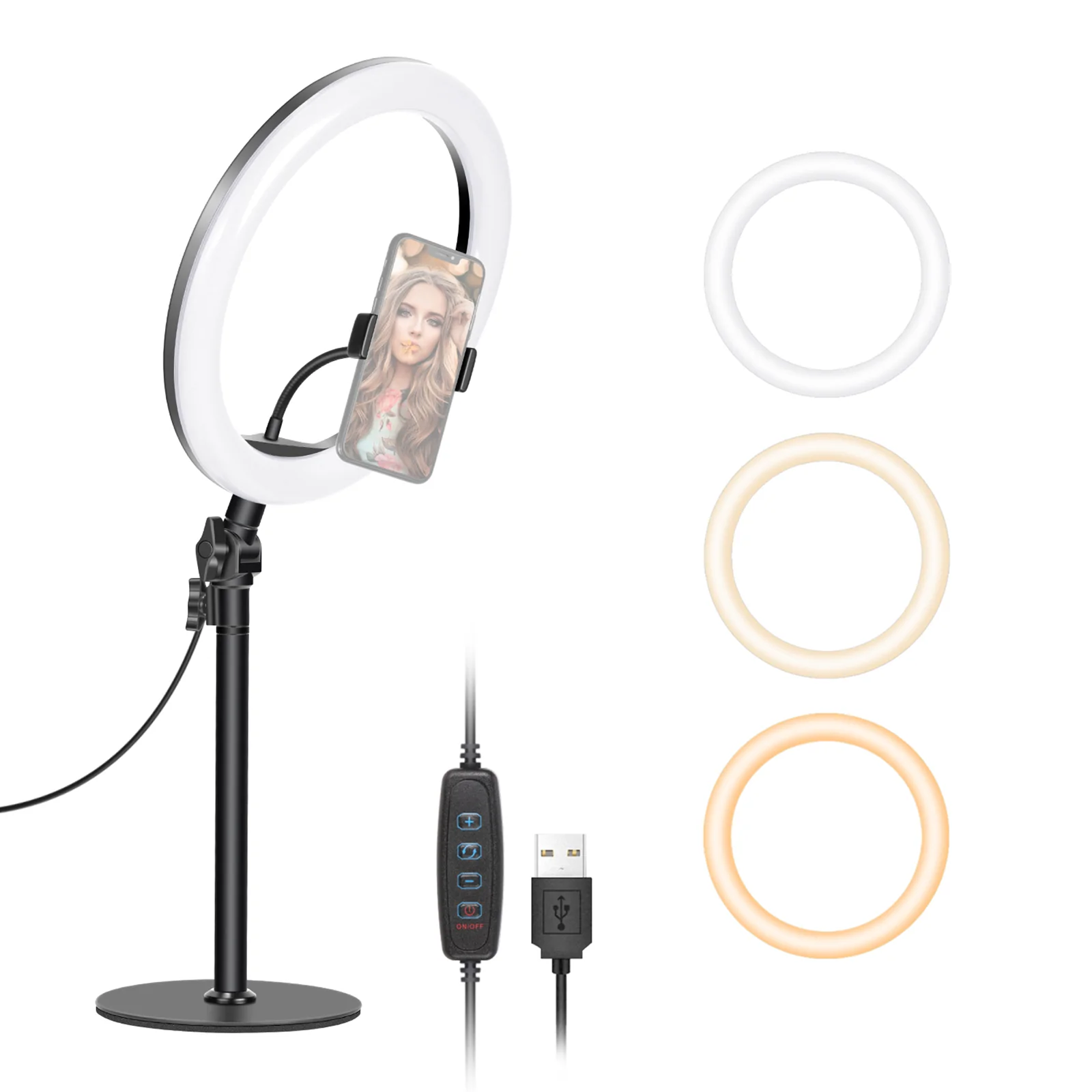 Neewer Table Top 10-inch USB LED Ring Light